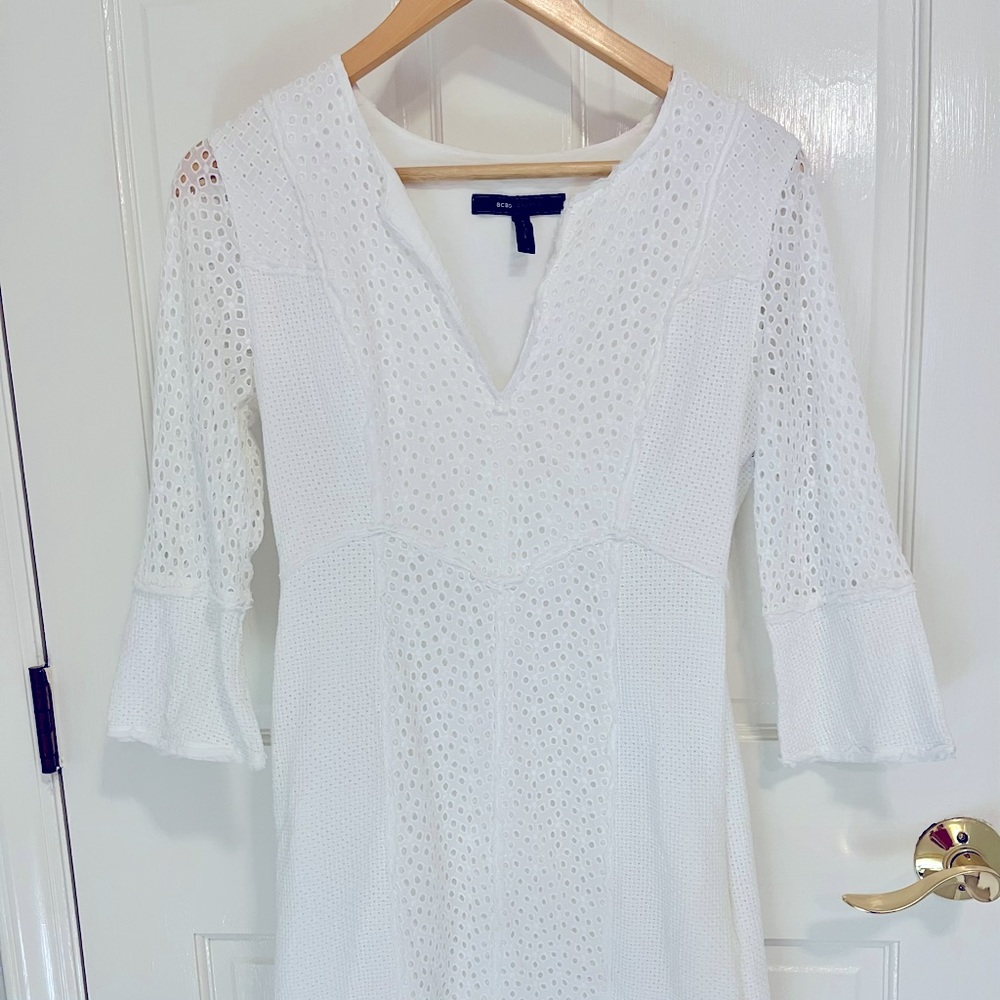 BCBGMaxAzria Darcy White Eyelet Dress